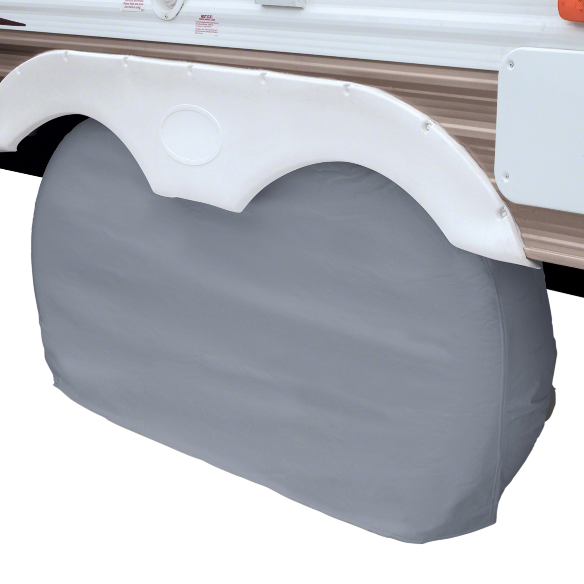 Classic Accessories OverDrive RV Dual Axle Wheel Cover, Large, Gray, 27in.-30in. Wheel Dia., 8in. Wheel Width, Model# 80-108-041001-00